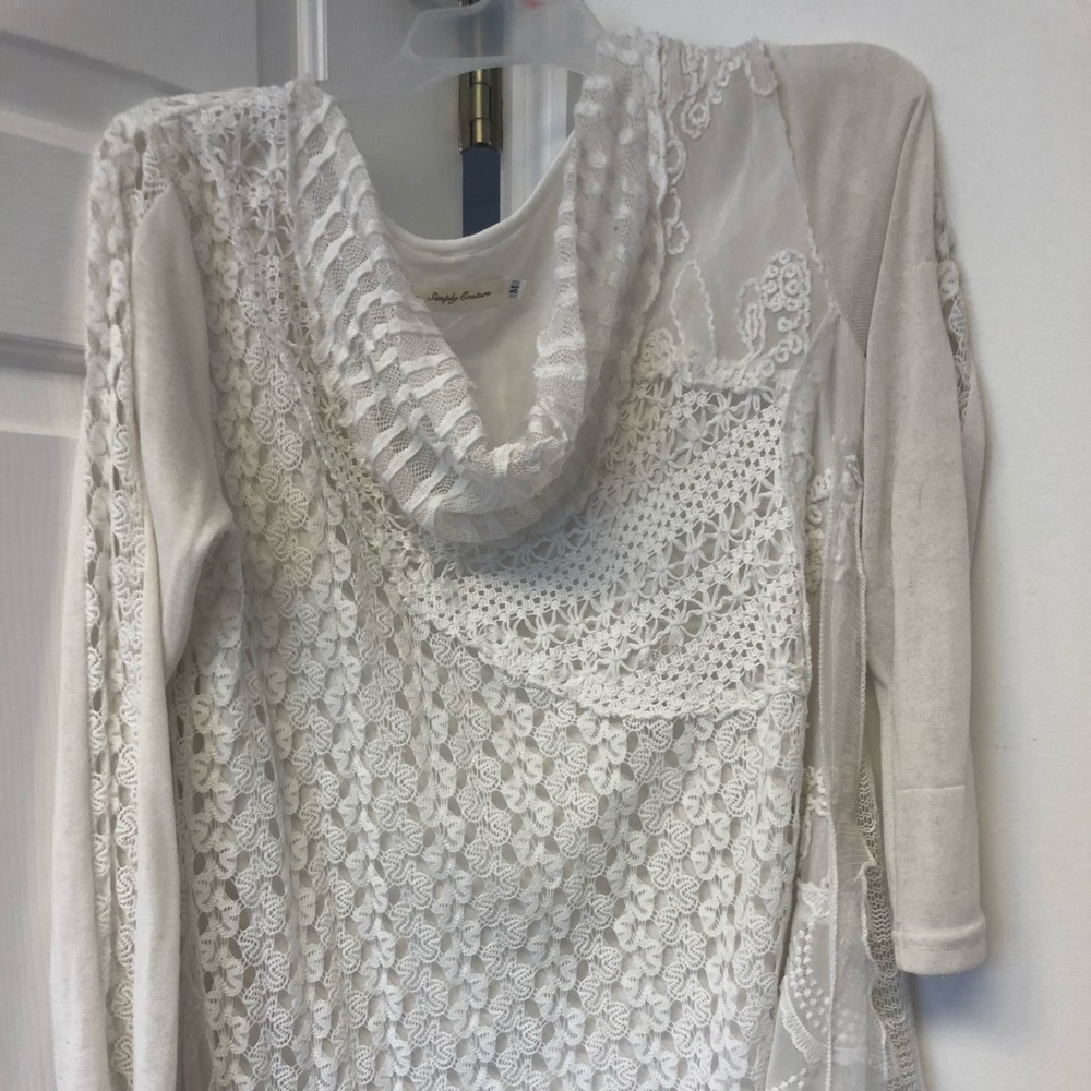 Beige lace top